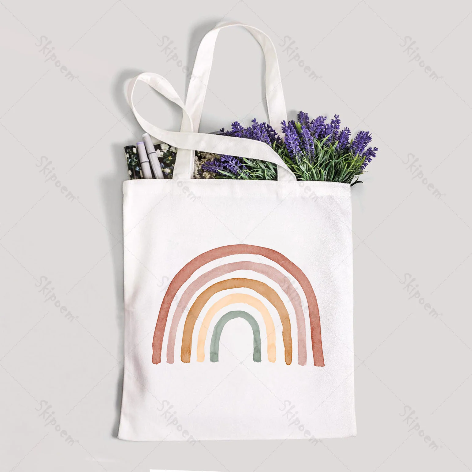 

Холщовая Сумка для покупок Женская эко-сумка для покупок с художественным рисунком винтажная эстетичная Повседневная сумка через плечо су...