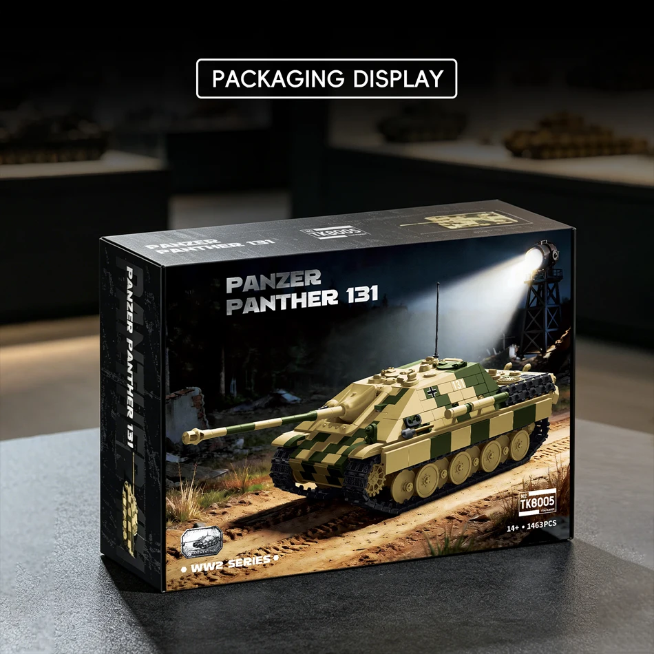 Военный танк Jagdpanther G1 Sd.Kfz. времён Второй мировой войны Конструктор «Танк-разрушитель 173»: Немецкий истребитель танков «Пантера» времен Второй мировой войны, игрушки-конструкторы, подарки (art.: 3920daa62116a) - 3920daa62116a