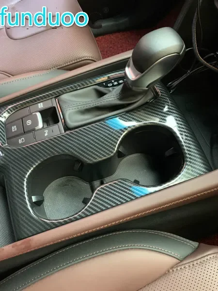 

Для Hyundai Santa Fe 2019 2020 2021 2022, отделка из углеродного волокна, держатель для чашки, декоративная рамка, наклейка, наклейка, аксессуары для стайлинга