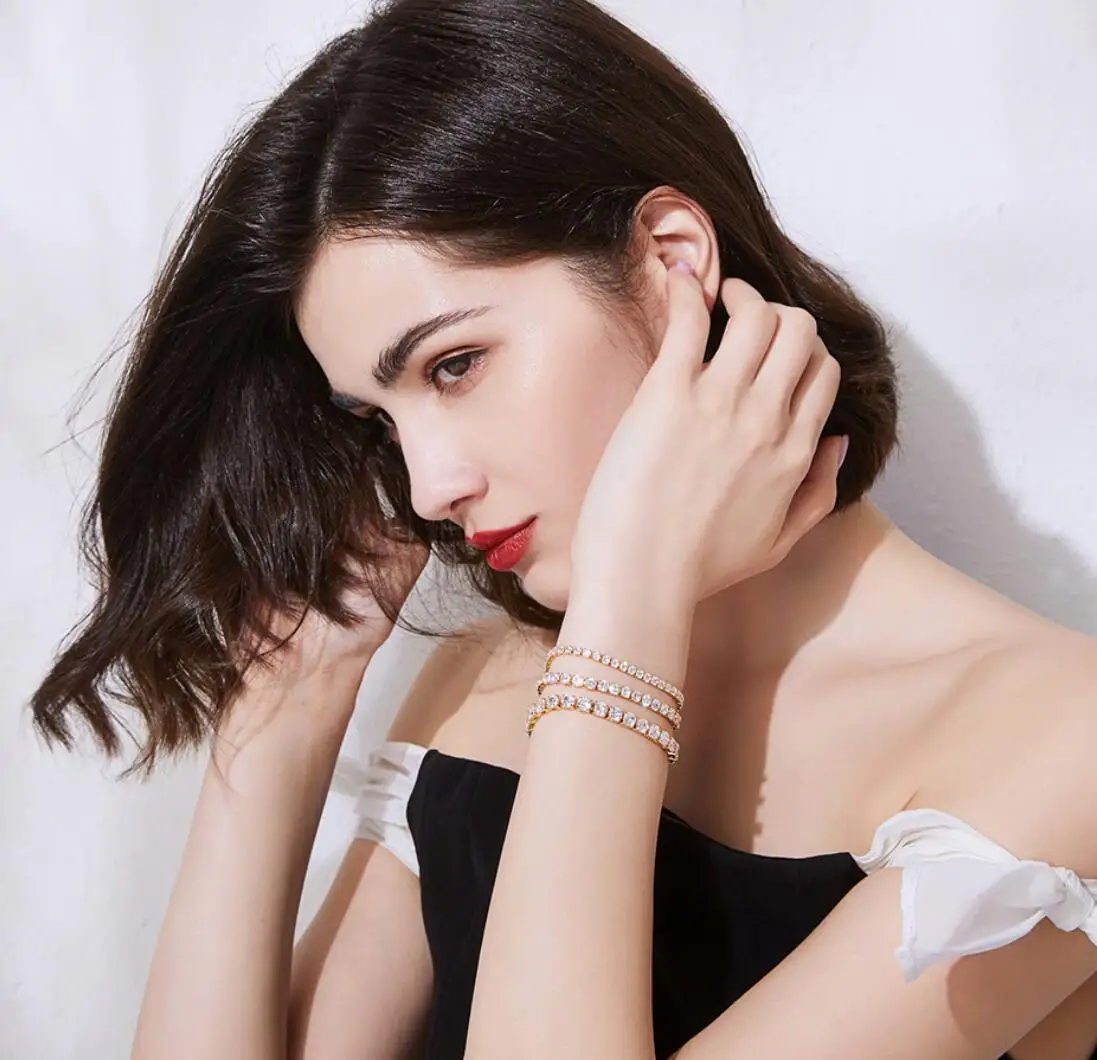 

Grier Simpe Zircon Rome Bride Wedding Bracelet Jewelry Tennis Bracelet For Women Party Girl Gift Fashion Pary Jewelry