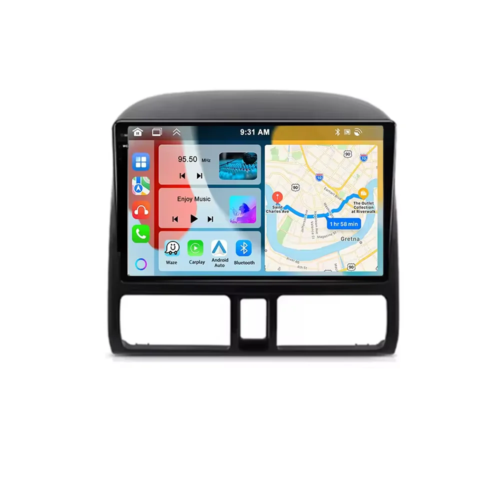 Фото Автомобиль Android 15 для Honda CR-V CRV 2001 2002 2003 2004 2005 2006, автомобильный мультимедийный видеоплеер, навигация, GPS Carplay Screeo №1
