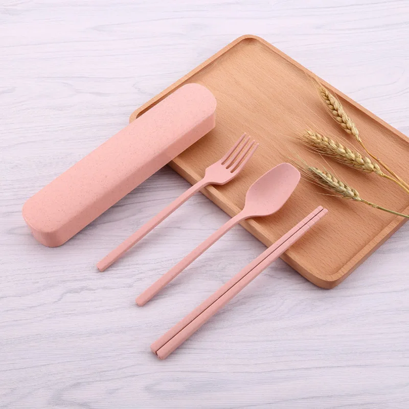 S Eco-friendly Pp  Tableware Set Children School Picnic Cutl