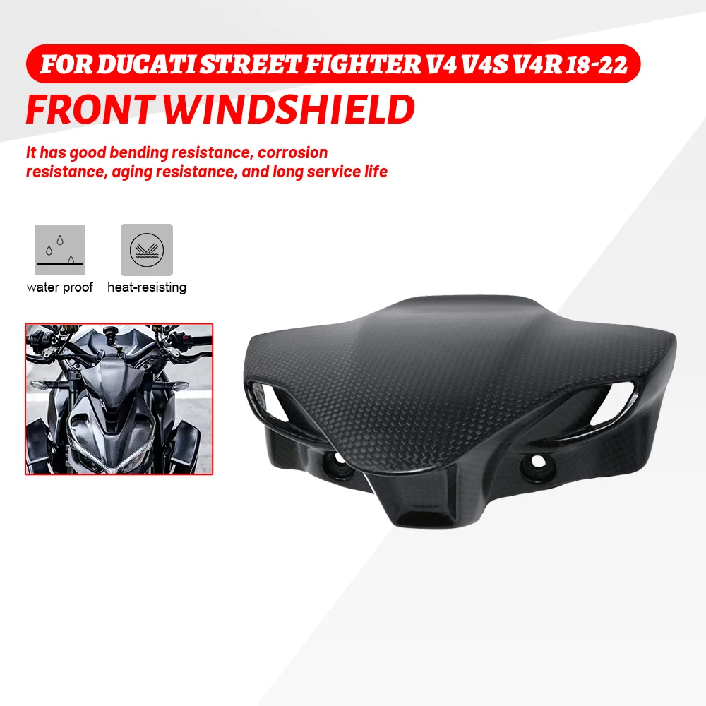 

Motorcycle Fittings 100% 3K Carbon Fiber With Windshield Front Fairing Suitable For Ducati Street Fighter V4 V4S V4R 2018-2022