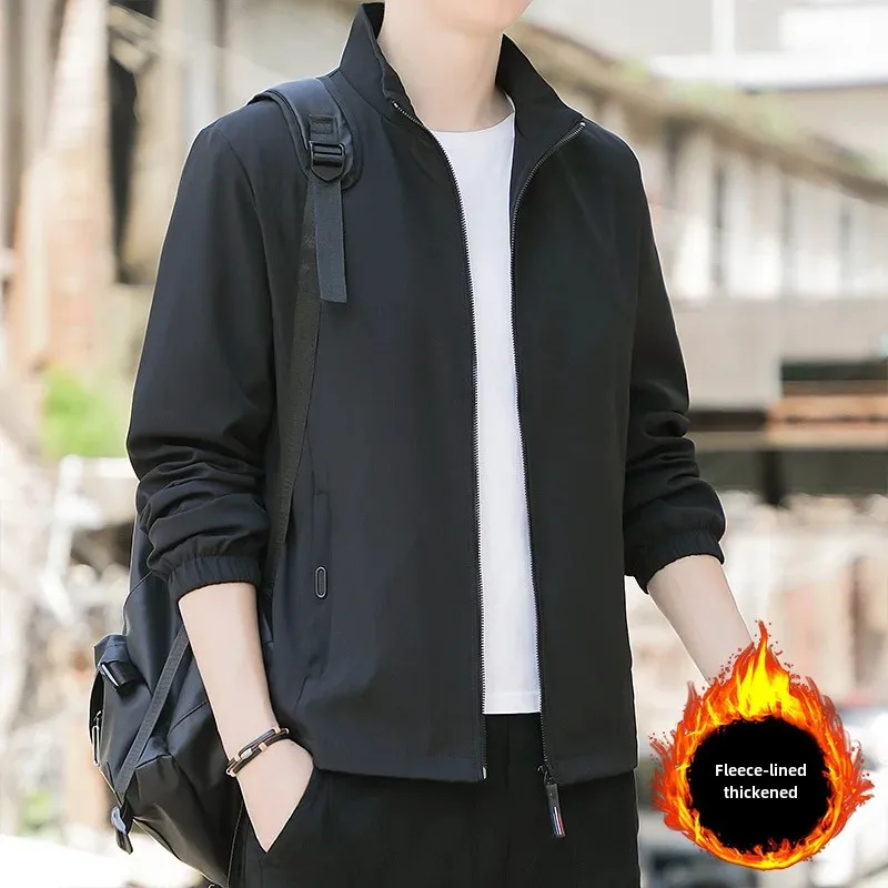 Мужская куртка на флисовой подкладке Повседневная модная новая модель