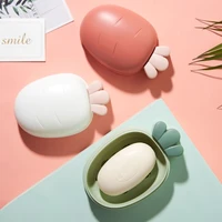 portable carrot soap box bathroom dish plate case pineapple fruits soap rack home shower travel hiking holder container