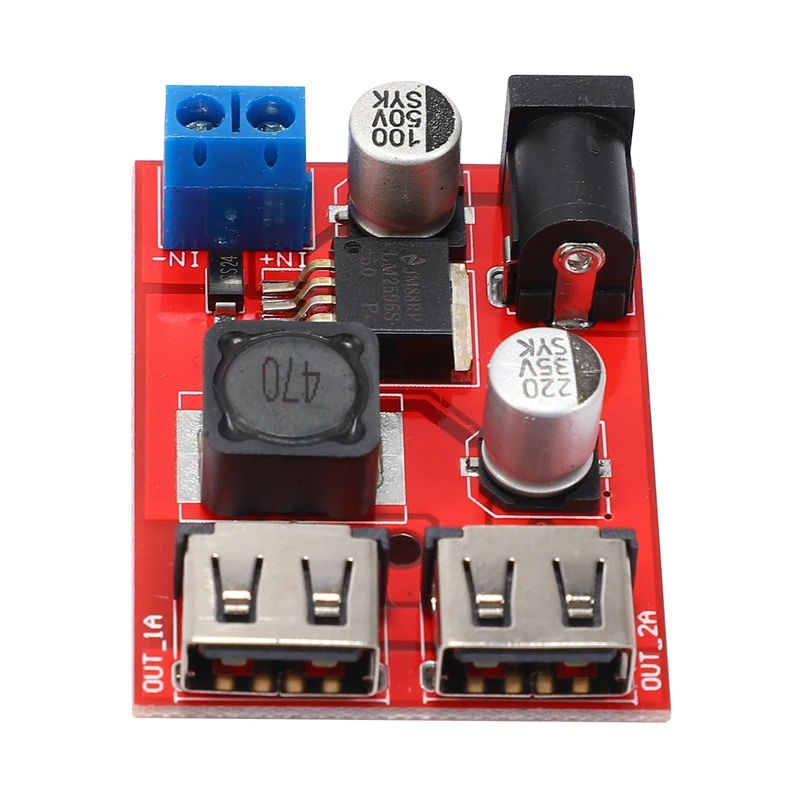 LM2596 LM2596S Dual USB DC-DC 9 В 12 24 36 до 5 3 А Понижающий понижающий преобразователь