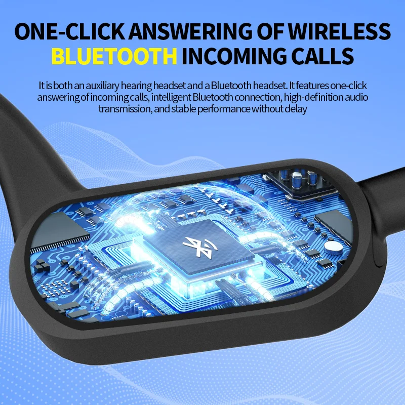 Фото Слуховой аппарат с костной проводимостью, встроенный Bluetooth, 32-канальный интеллектуальный усилитель звука с шумоподавлением и глухотой, перезаряжаемый №3