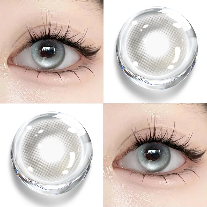 DUOXIU 1 пара корейских контактных линз для глаз с рецептурной близорукостью синие