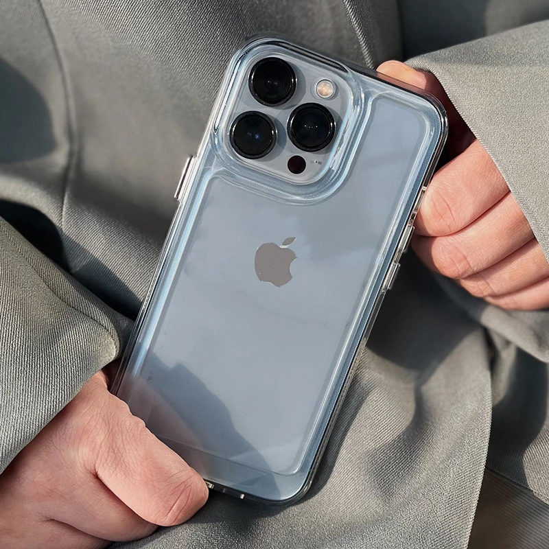 

Luxury Shockproof Clear Hard Case for iPhone 13 12 Pro Max 11 X XR XS 7 8 Plus Camera Lens Protective Transparent Soft Cover
