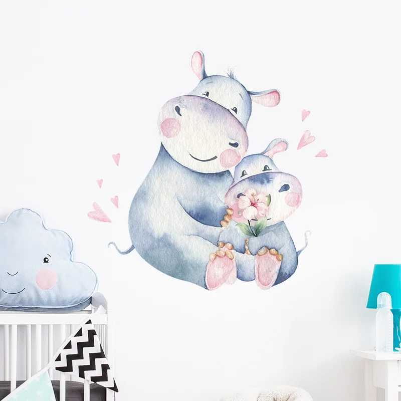 

Cartoon cute cow children bedroom home wall decoration can remove PVC wall stickers self-adhesive wall decorations living room