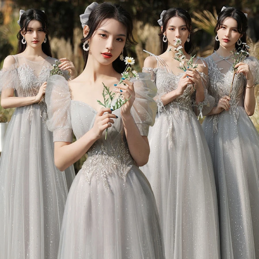 Женское длинное платье для свадебного гостя наряд подружек невесты