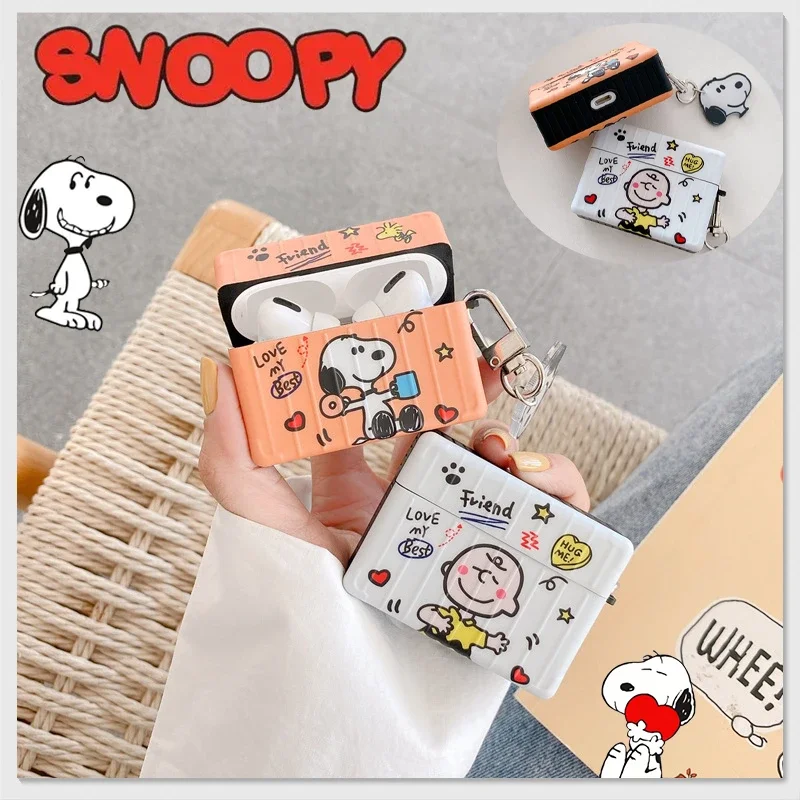 Силиконовые наушники Snoopy для AirPods 1/2 3 Pro мультяшная Bluetooth-гарнитура защитный чехол