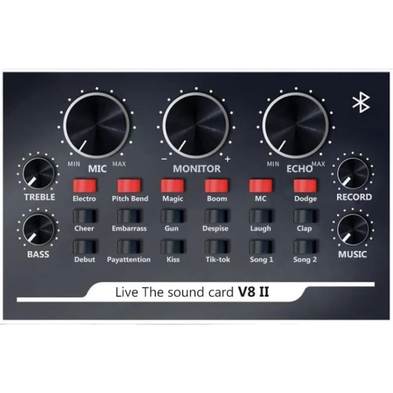 USB-микшер V8II для передачи звука в реальном времени, подходит для MacWindows, Linux, iMac, macbookтаблетки, микрофон «подключи и работай»
