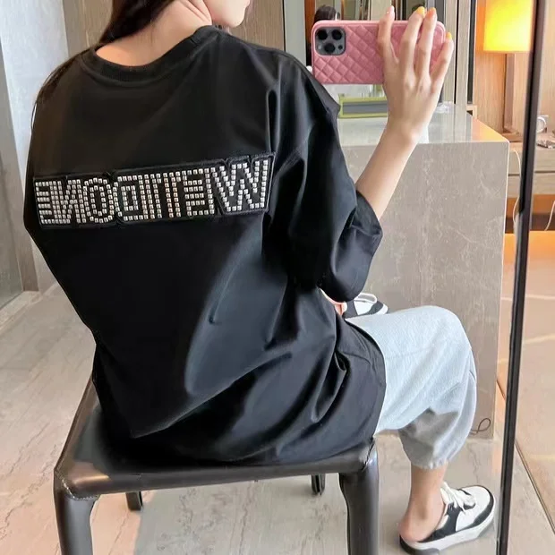 

Good Quality We11done Embroidery Diamond T Shirt Men Women Couple 100% Cotton T-shirt Hip Hop High Street Oversize Casual Tee