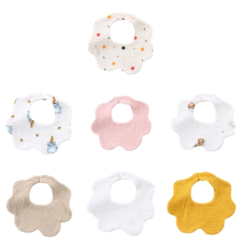 

Infant Bibs Cotton Drooling Bibs High Absorb Burp Cloth Baby Feeding Essential