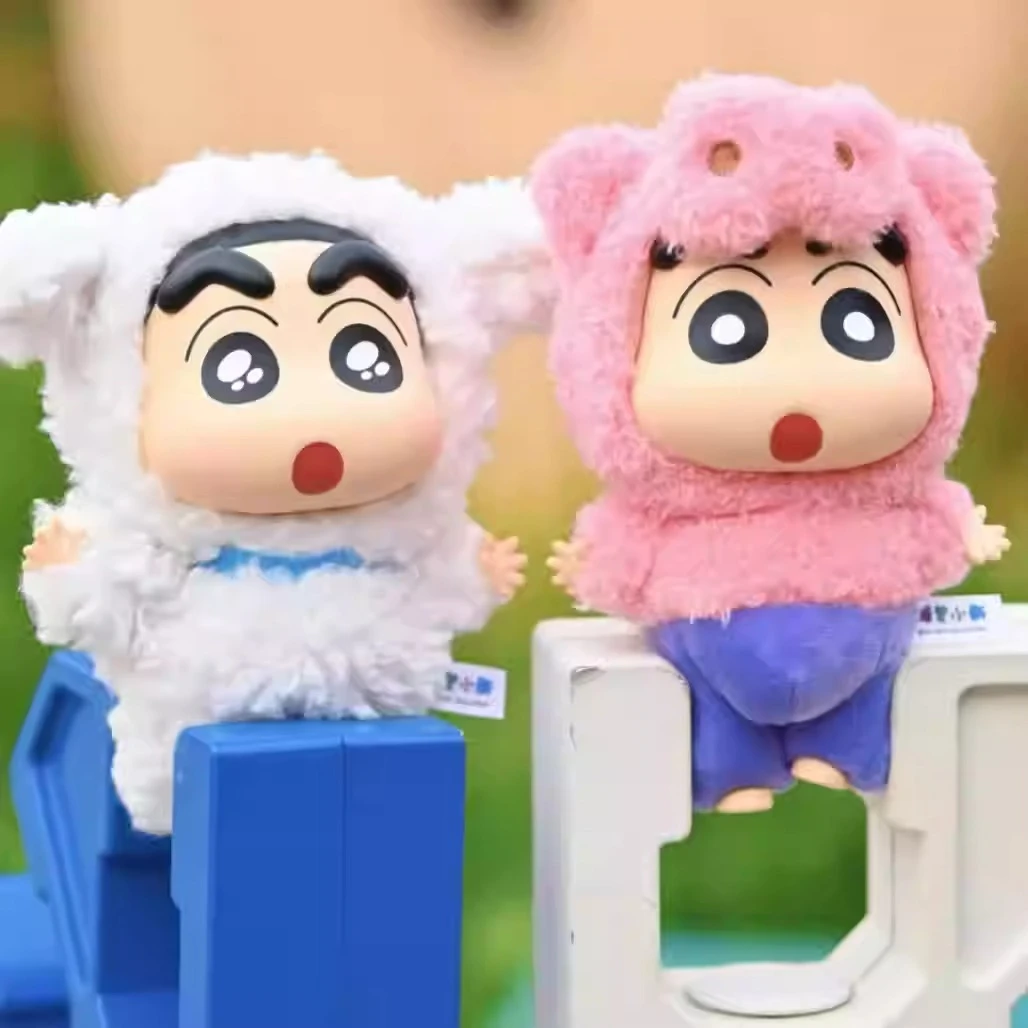 Фото Оригинальная серия Crayon Shin-chan: Виниловые фигурки для переодевания, плюшевые игрушки, милые виниловые подвески, аниме-фигурки, куклы, таинственная коробка №4