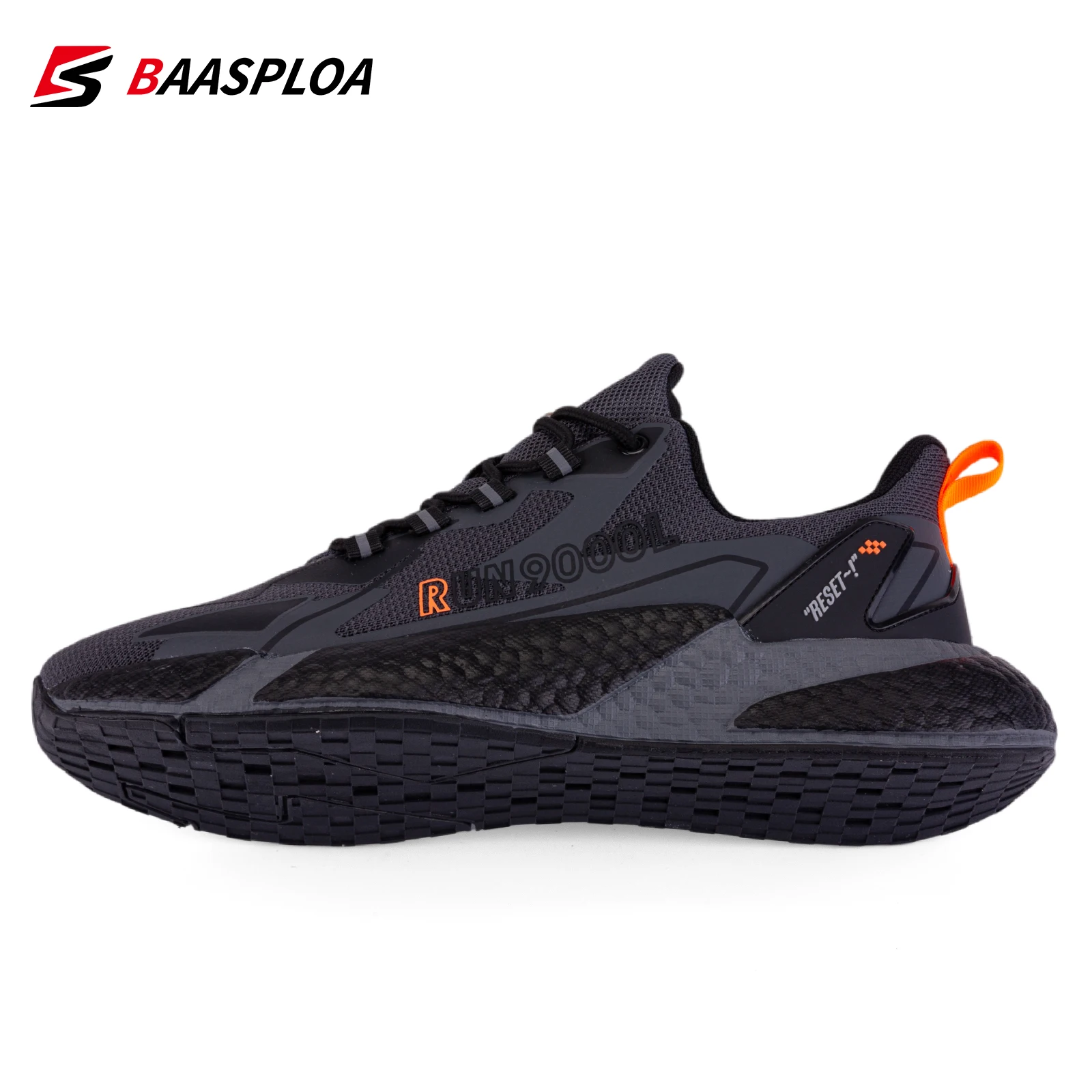 Baasploa 2022 Spring Men Walking Shoes Fashion Mesh Sneaker Breathable Male Casual Shoes Lace Up Comfortable Sneaker
