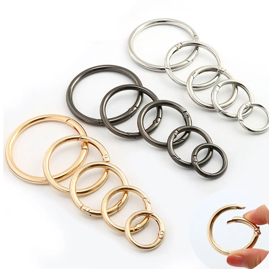 

20pcs set Multifunctional Spring Clip For Bags Sturdy Anddurable Round Carabiner Snap Ring
