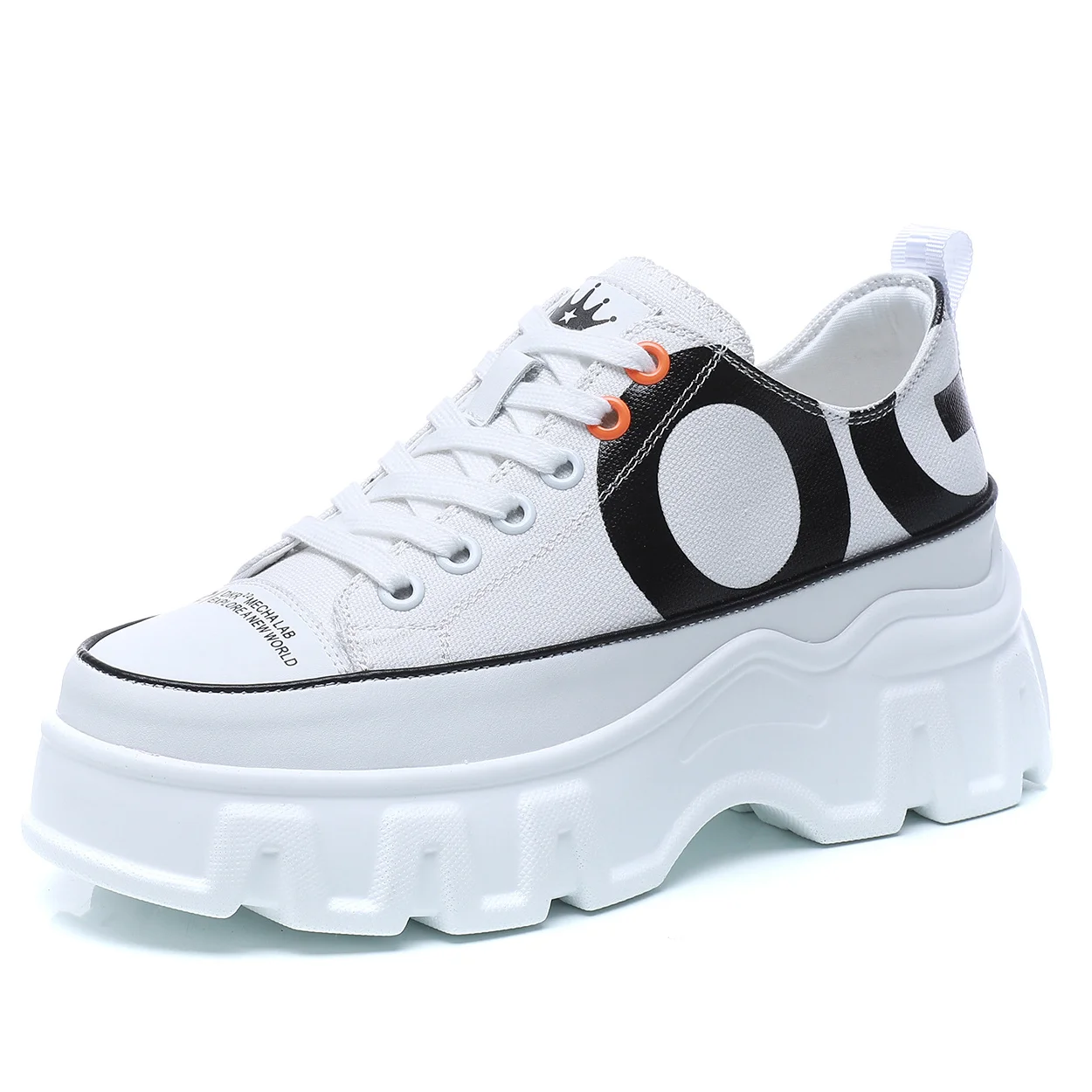 

Women Fashion Sneakers Genuine Leather 7cm Spring Autumn Casual Shoes Chunky Sneakers Platform Wedges Shoes Spring Autumn