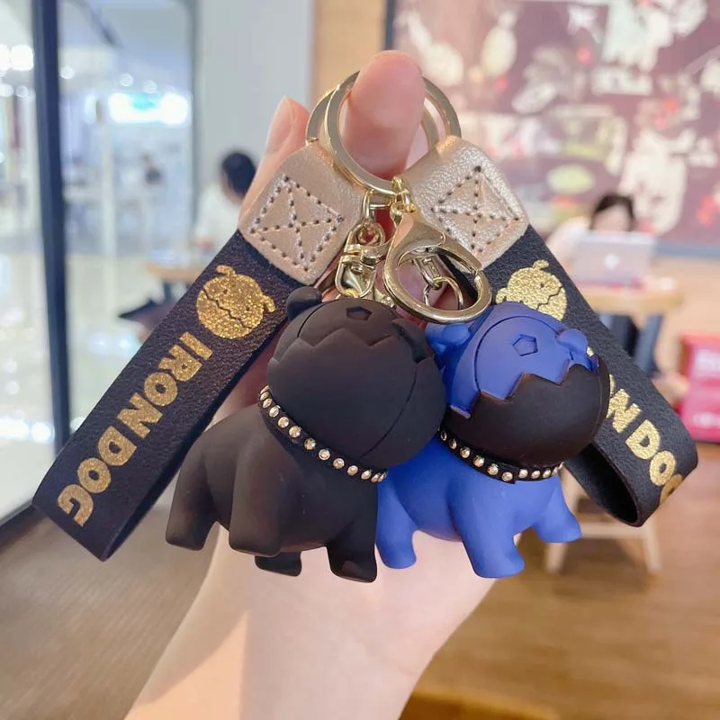 

XM-funny Trendy cartoon mechanical dog keychain doll cute bag pendant car accessories cute keychain special small gift