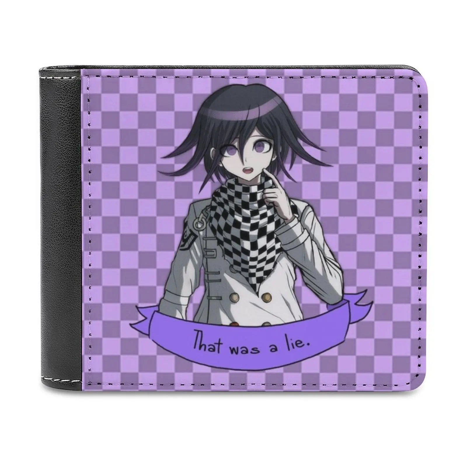 

Мужской кошелек Kokichi Ouma, кожаный кошелек, держатель для кредитных карт, короткий кошелек Kokichi Oma Drv3 Danganronpa Kokichi Ouma, персонализированный