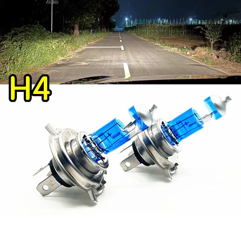 

2 шт. H4 Автомобильная галогенная лампа Night Walker 9003 дальнего и ближнего света 4000K мотоциклетная фара 12V60/55W лампа дальнего ближнего света