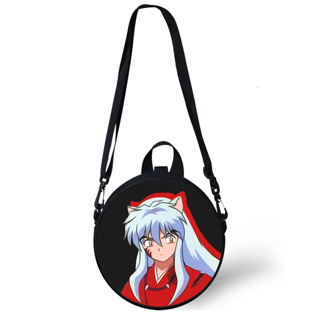 Inuyasha Child kindergarten Bag 3D Print Crossbody Shoulder Bags For School Women Mini Round Bagpacks Rugtas Bag