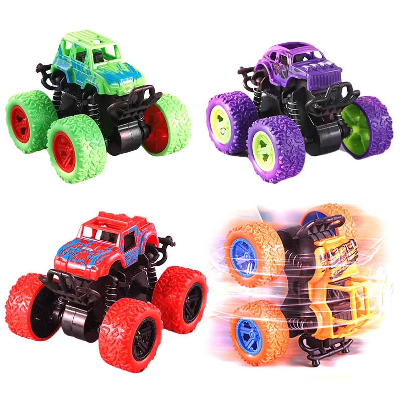 

Kids Pull Back Vehicle Toy Mini Racing Car Model Funny Crashproof Friction Inertia Powered Stunt Toy for Children