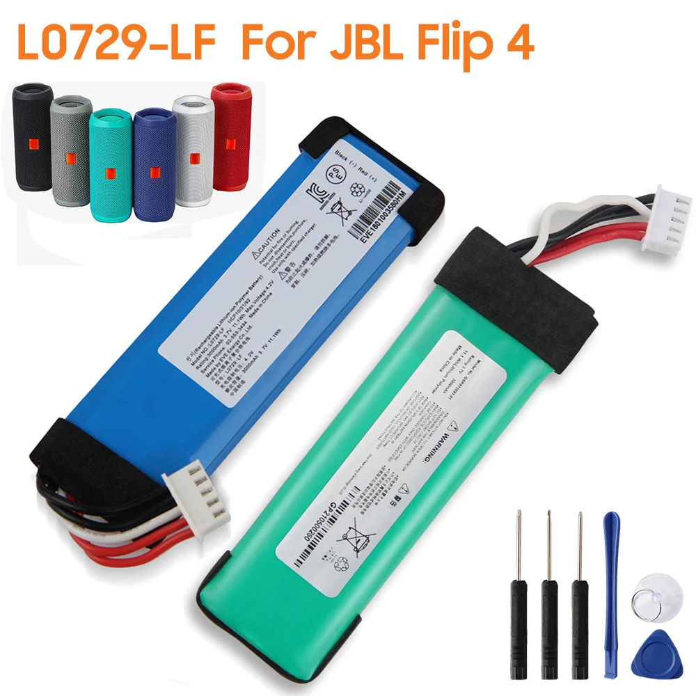 Оригинальный сменный аккумулятор L0729-LF для JBL Flip 4 Flip4 GSP872693 01 аутентичный 3000 мАч |