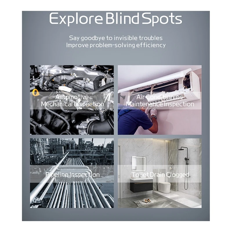 1 шт. эндоскопическая камера 3-в-1 480P 5 мм IP67 водонепроницаемая для обслуживания