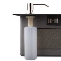 Deck Mounted Kitchen 300ml Soap Dispensers Stainless Steel Pump Chrome Finished for Kitchen Built in Counter Top Dispenser