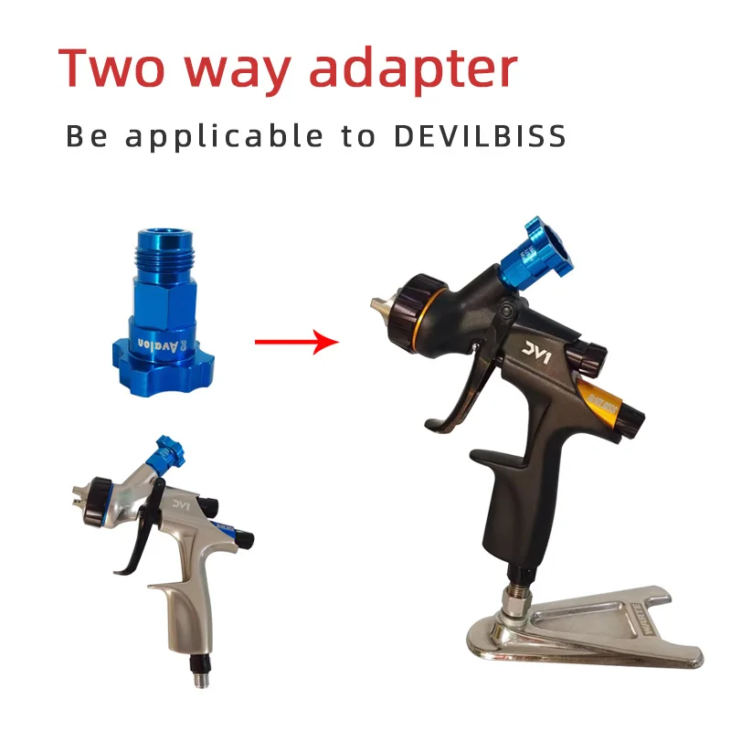 Suitable For DEVILBISS Spray Gun Upper Pot Adapter Used In Disposable SATA Wash Free 300ML 0.6L 900ML enlarge