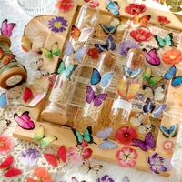 35pcs stationery planner bread bottle butterfly flower leaf pet stickers scrapbooking decorative stickers