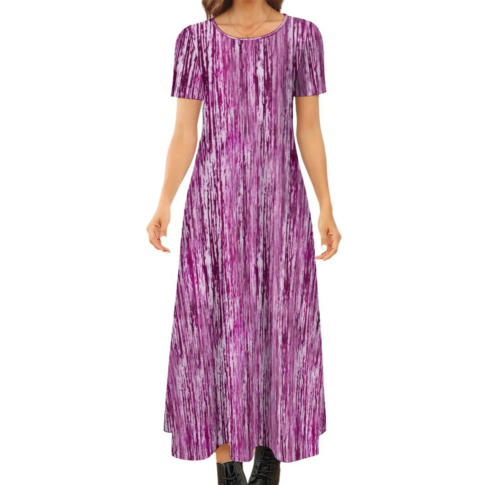 

Pink Tie Dye Dress Abstract Print Street Fashion Bohemia Long Dresses Women Party Maxi Dress Gift Idea