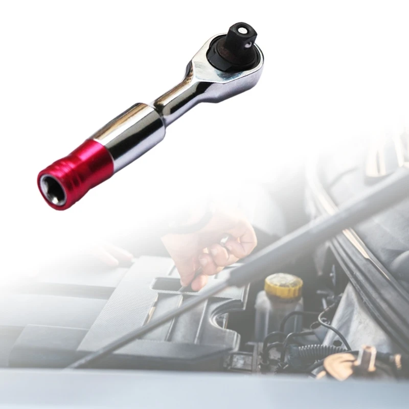 

Handle Quick Wrench Ratchet Release Inches Screwdriver Wrench Socket Teeth 1/4 Repair Rod Ratchet Multifuntion Tools 72 Quick