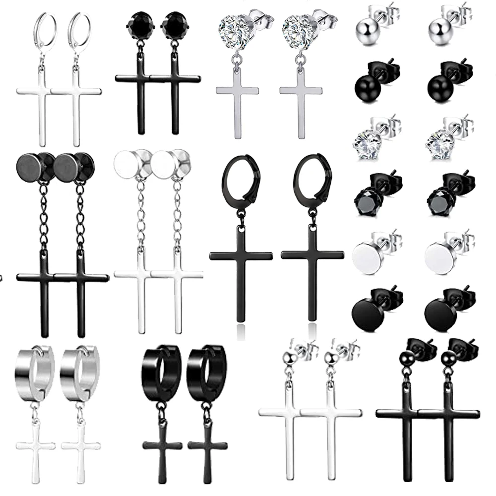 

Серьги-гвоздики из нержавеющей стали с фианитом, 1 пара