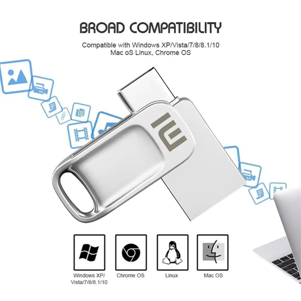 USB-флеш-накопитель Xiaomi USB 3 0 в металлическом корпусе