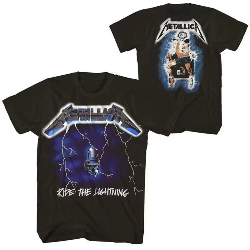 

Heavy Metal Band Cotton T-shirt Black High Quality Tee Rock punk Print Top Fashion Street Short Sleeve New Summer Free Shipping