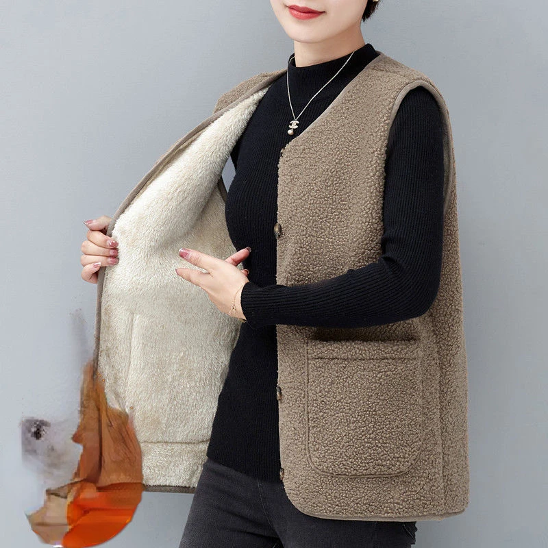 Женский высококачественный жилет из искусственного меха женский меховой зимний