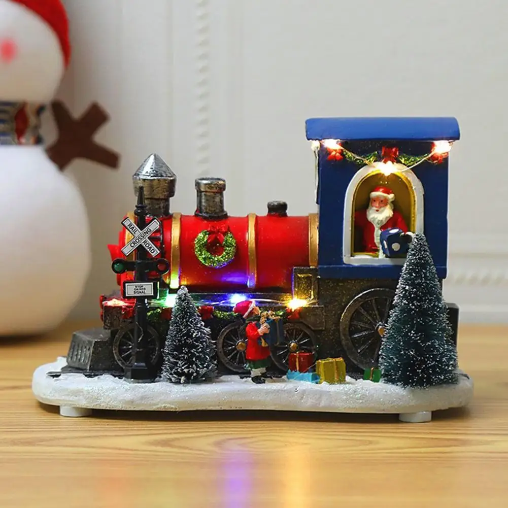 

Long Lasting Portable Christmas Elderly LED Train Desktop Decor for Home
