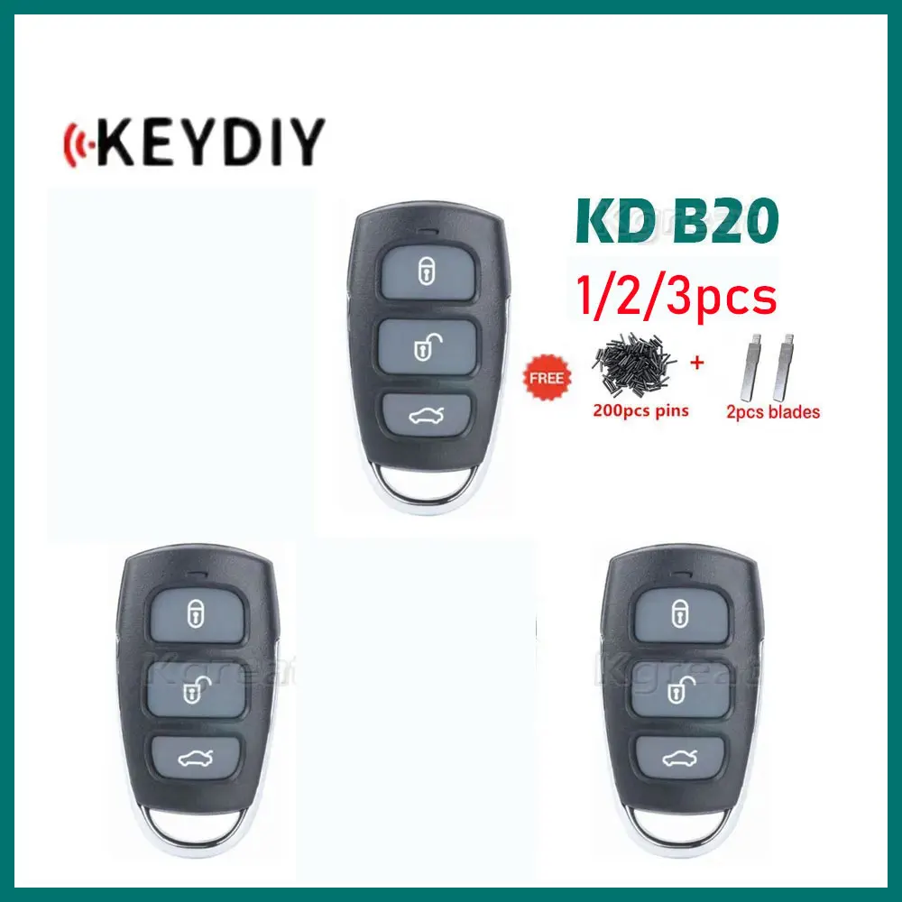 

1/2/3pcs Keydiy KD B20 Universal Remote Key 3/4 Buttons Car Remote Key for Hyundai Style for KD900 KD Mini KD-X2 Key Programmer