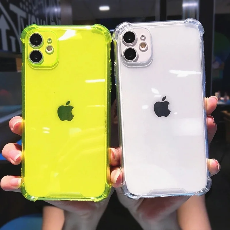 

Защитный Мягкий чехол для камеры Own-iPhone, прозрачный силикон, карамельного цвета, подходит для 13, 12, 11 Pro max, x, XR, XS max, 7,