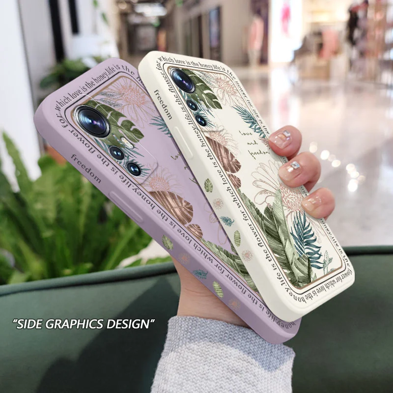 ins tropical style phone case for xiaomi mi 12 11 ultra lite 10 10s 9 11t 10t 9t pro lite poco m4 x4 f3 x3 m3 pro 5g cover free global shipping