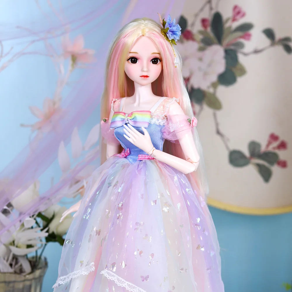 Фото Специальная цена: Кукла DBS 1/3 BJD, высота 62 см, механическое суставное тело, с полным макияжем, волосами, глазами, одеждой, игрушка-подарок. №4