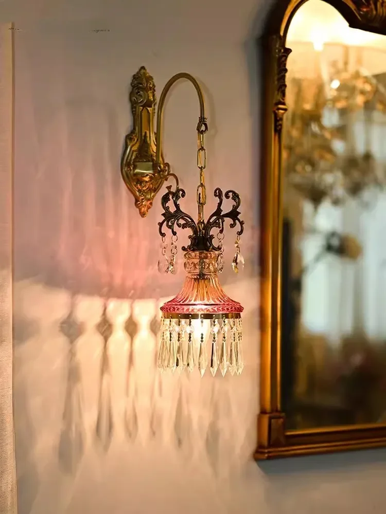Хрустальный настенный светильник для гостиной во французском стиле роскошное