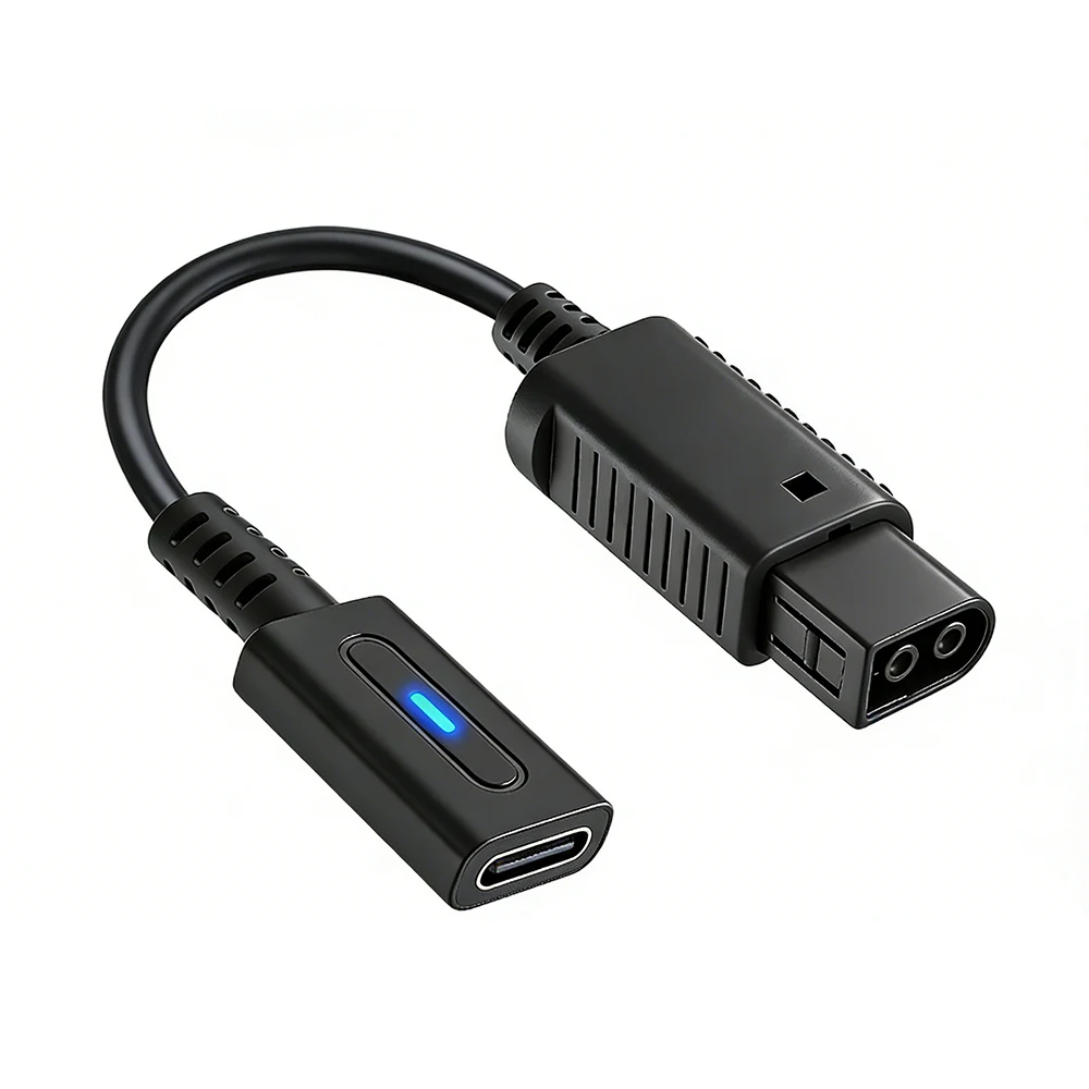 Фото Кабель для зарядки Auroxin Type C 36W PD, 12 см/1,8 м, для консоли NGC GameCube, USB-C, с синим светодиодным индикатором №4