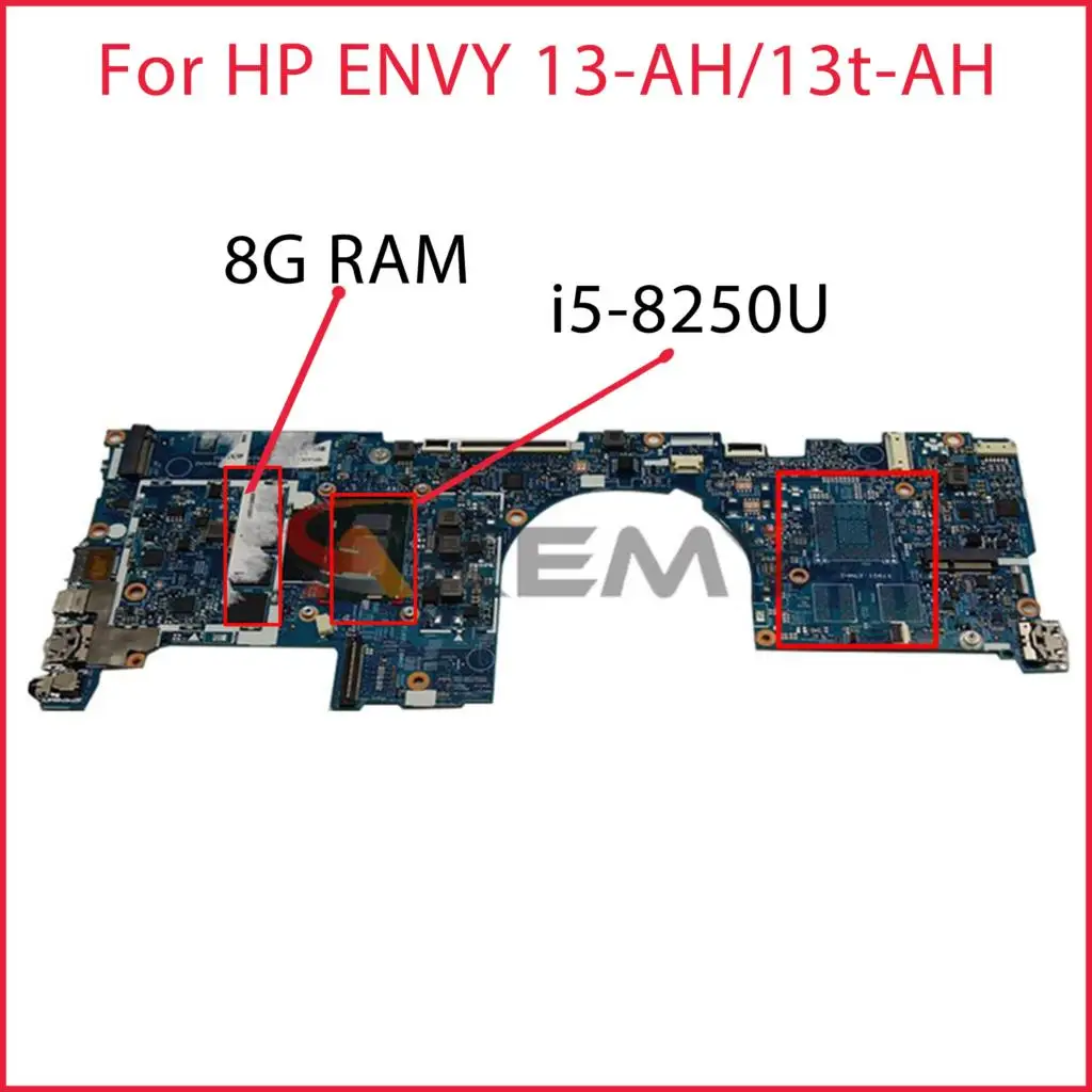 

For HP ENVY 13-AH/13t-AH Laptop Motherboard L19498-601 L19498-001 With SR3LA i5-8250u 8GB RAM 17892-1N 448.0EF07.001N