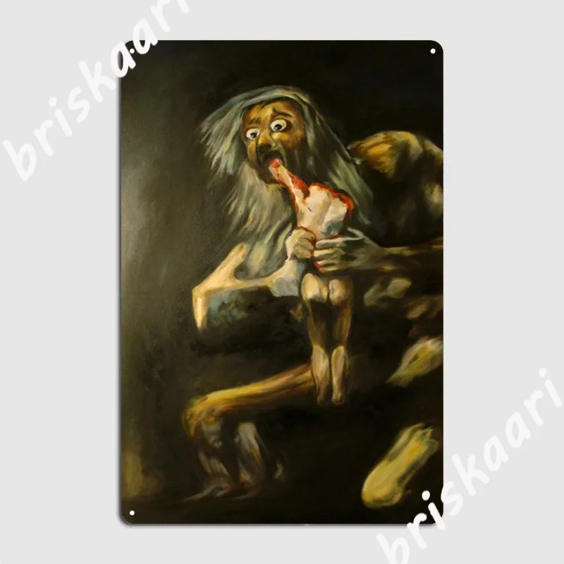 

Saturn Devouring His Son Metal Plaque Poster Wall Plaque Garage Club Cinema Kitchen Customize Tin Sign Poster