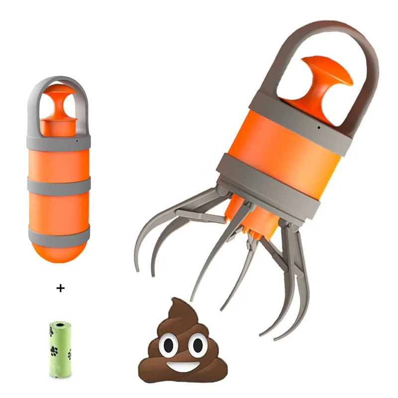 

Pet Pooper Scooper for Dogs Cats Outdoors Portable Pet Waste Clean Pick Up with Decomposable Bag Dispenser Pet Waste Cleaner
