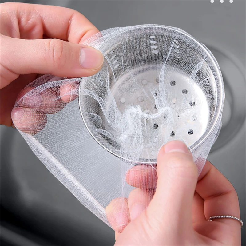

100Pcs/Set Sink Filter Mesh Kitchen Trash Bag Prevent The Sink From Clogging Filter Bag For Bathroom Strainer Rubbish Bag
